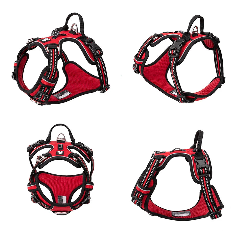 Truelove Reflective Nylon No Pull Dog Harness  Adjustable for Medium & Large Dogs Safety Vest for Walking, Running,