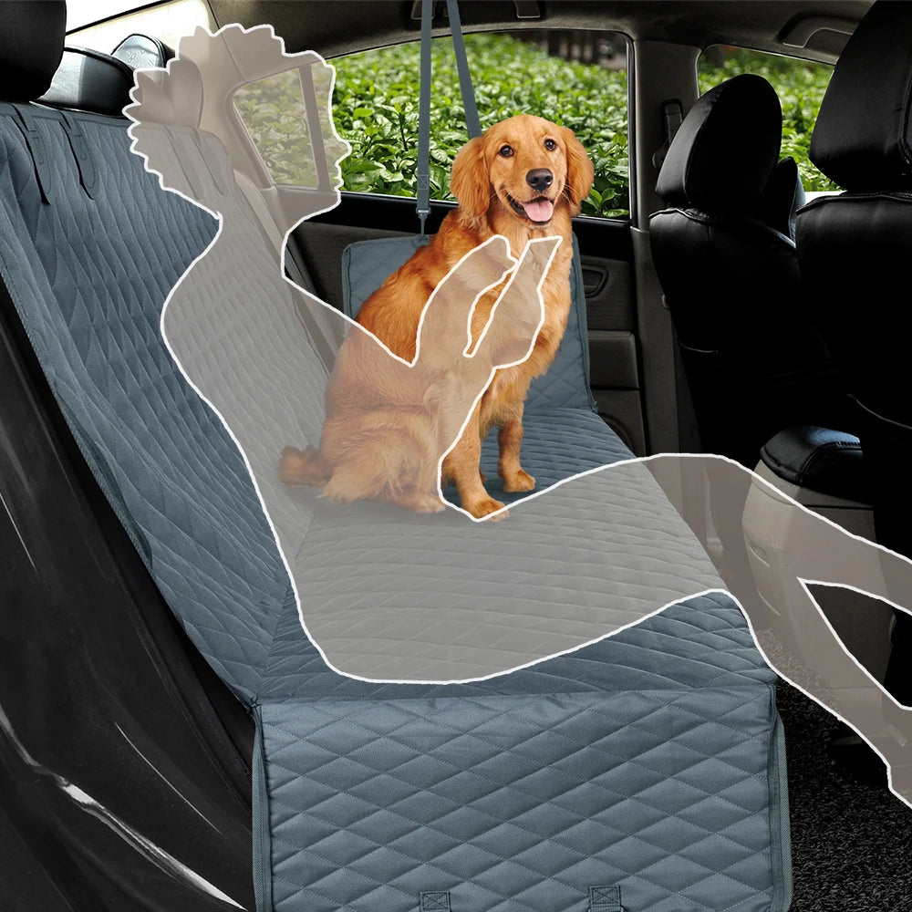 Waterproof Dog Pet Back Car Seat Cover Hammock Style Travel Protector, Rear Seat Mat & Carrier for Dogs"