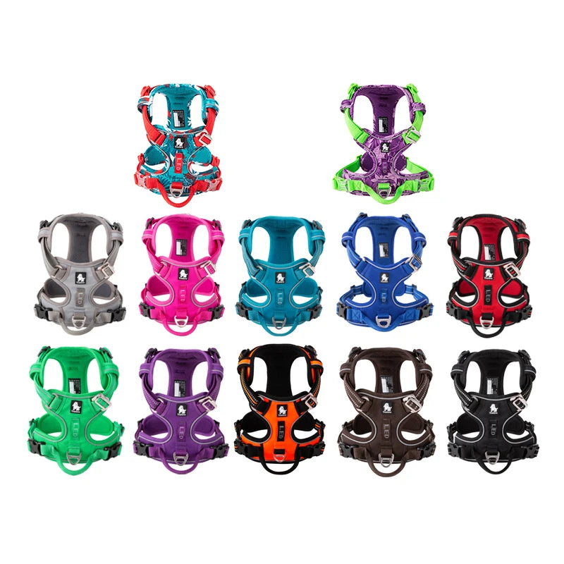 Truelove Reflective Nylon No Pull Dog Harness  Adjustable for Medium & Large Dogs Safety Vest for Walking, Running,