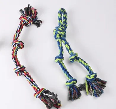 2-Pack Durable Rope Knot Dog Toys for Large Breeds  Dental Chew & Tug of War Play (60cm & 48cm)"